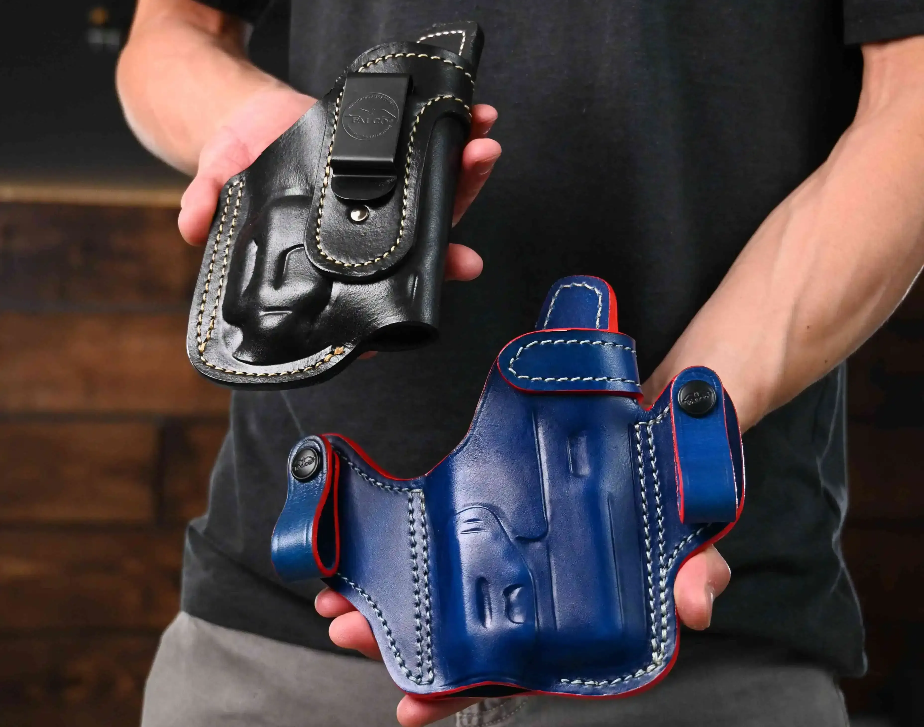 Custom leather gun holsters