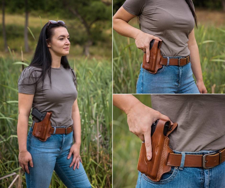 Glock 19 holster for guns with light