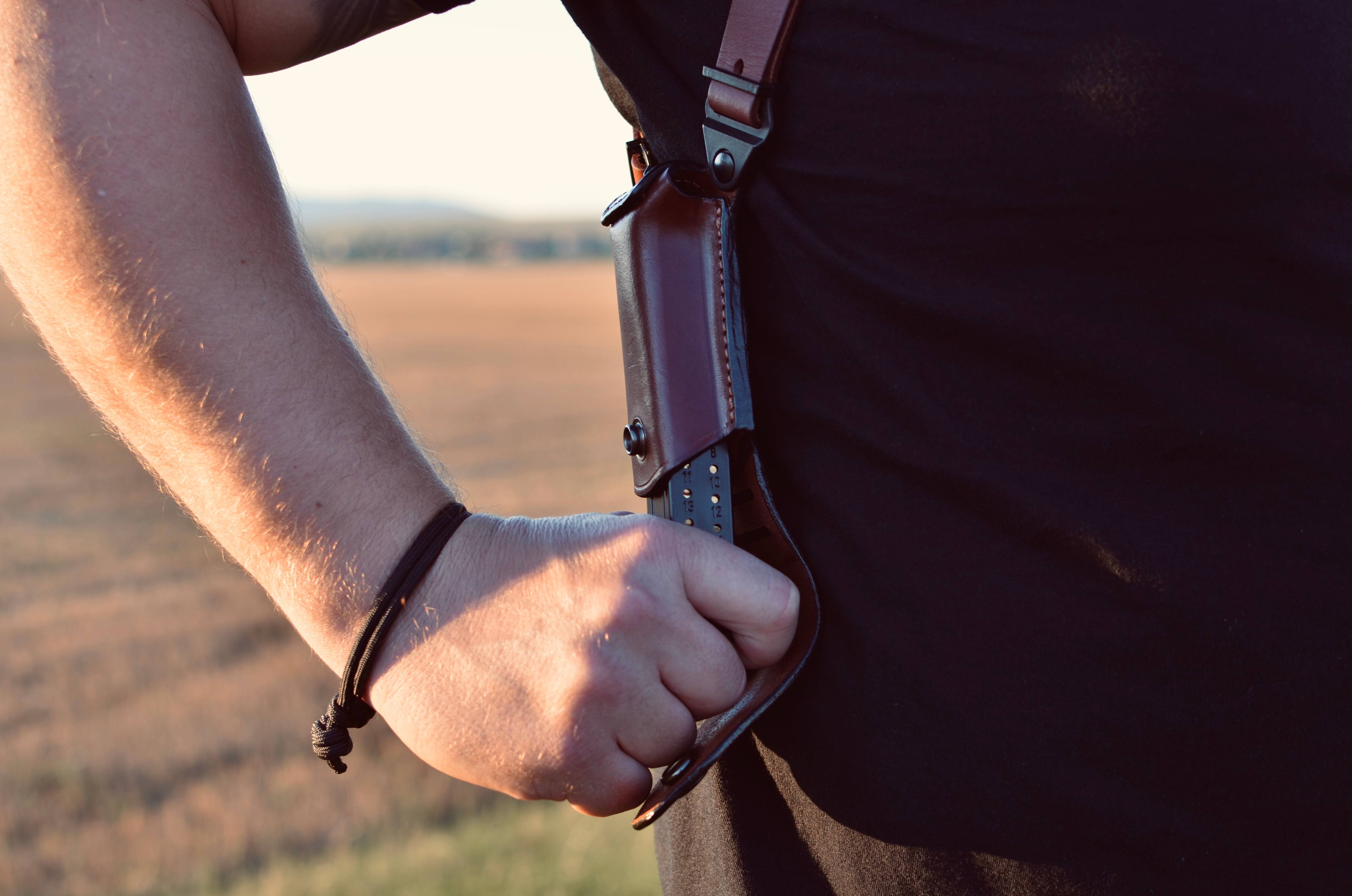 Reloading with a shoulder holster