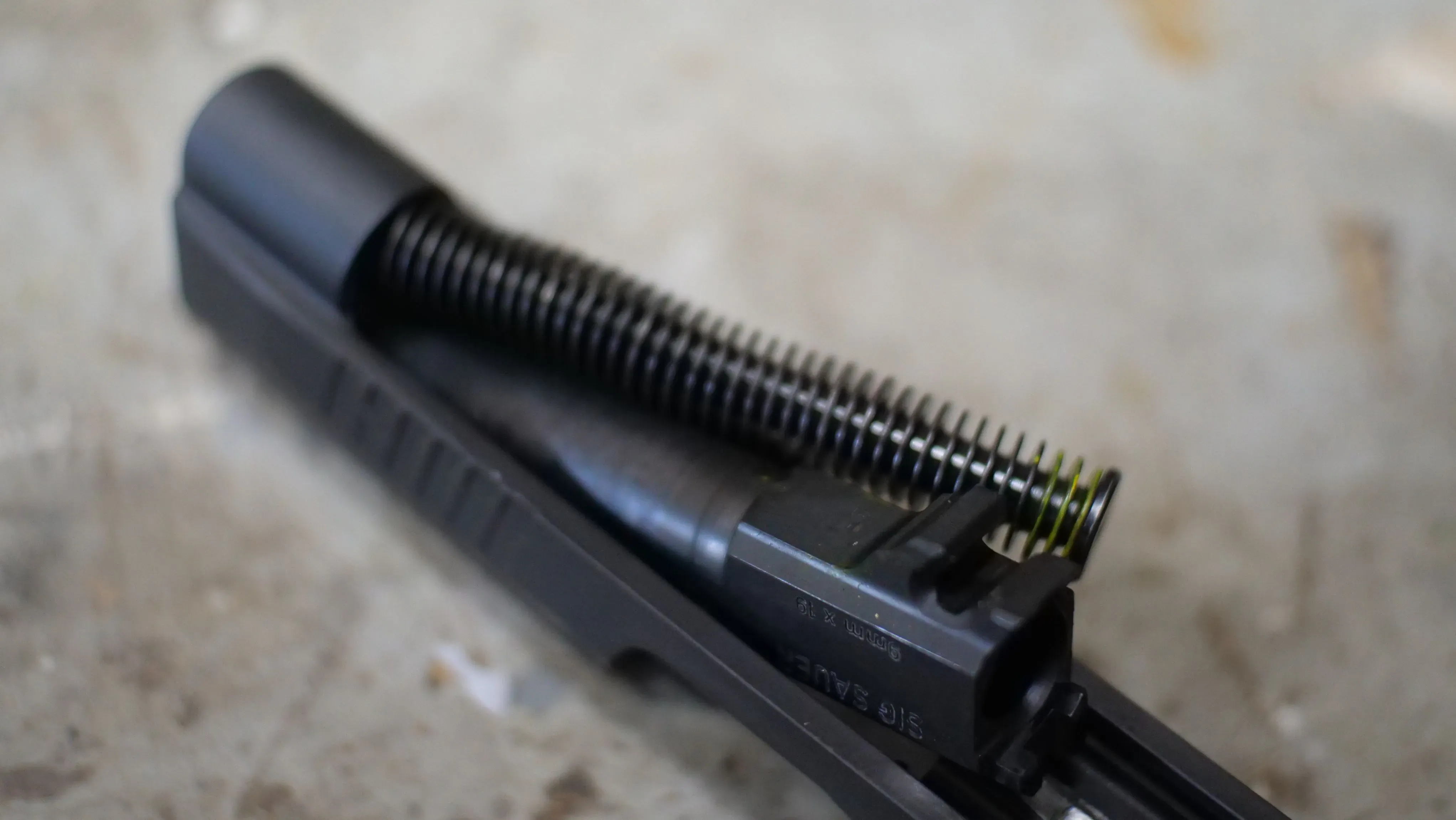 P365 XMacro slide with recoil spring and barrel