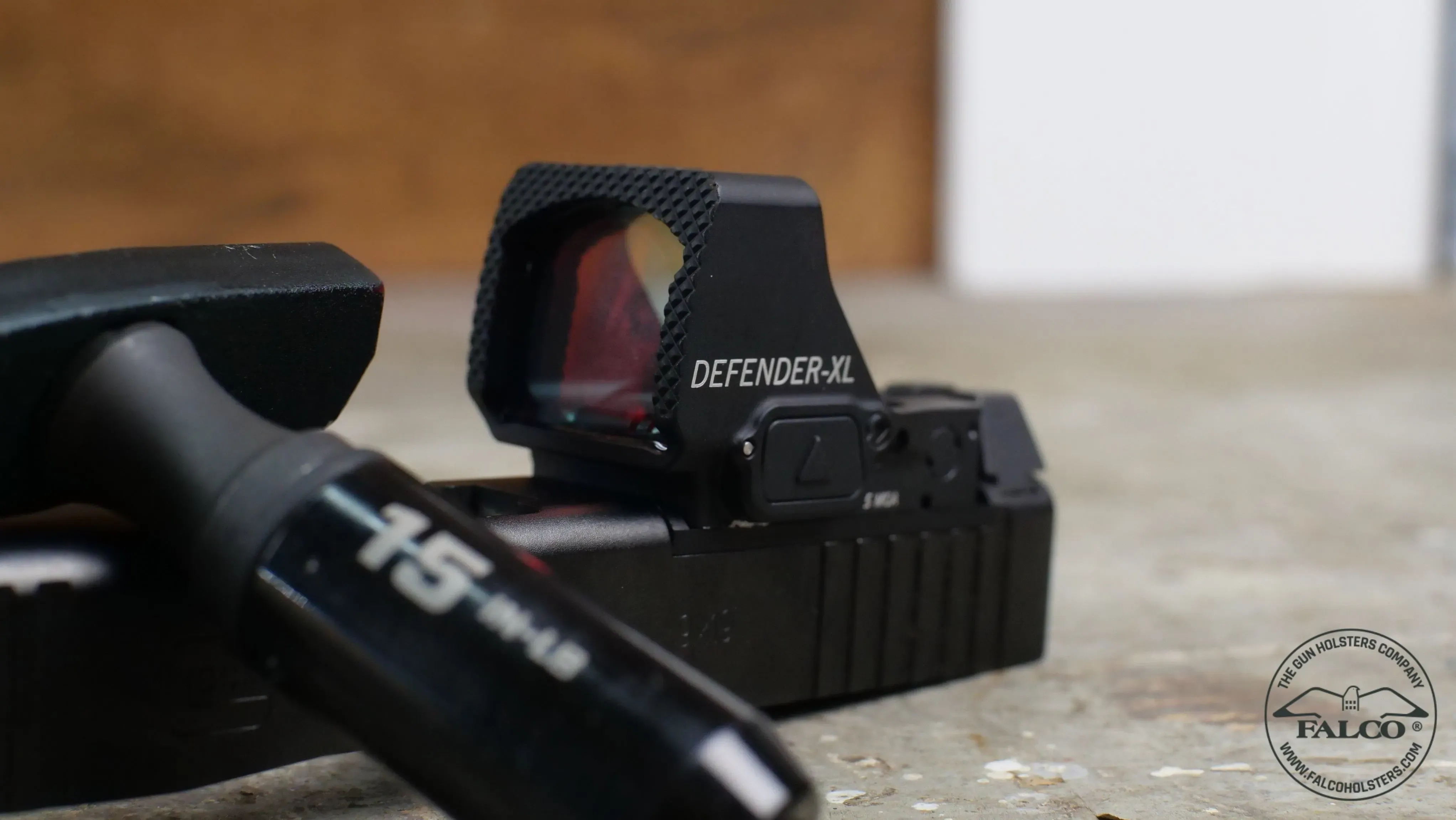 Defender XL optic mounted on a Glock 45 MOS slide