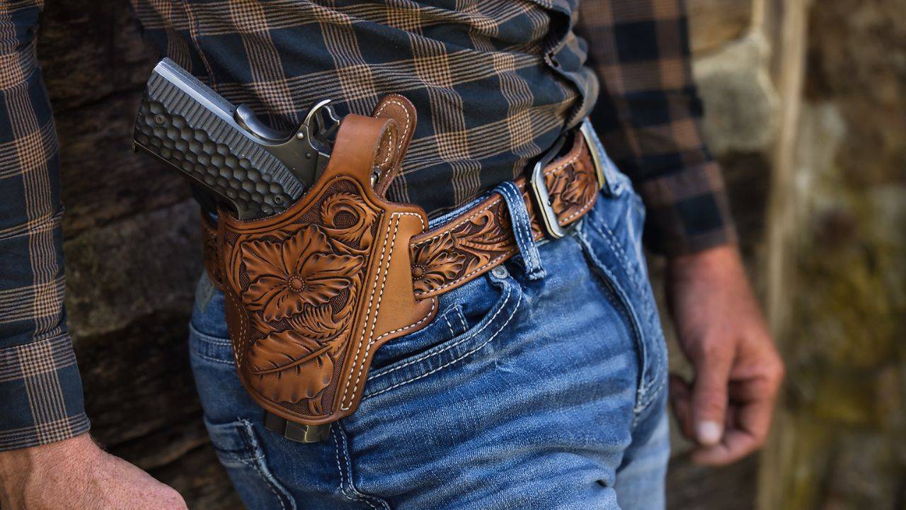 Hand-Tooled Floral OWB Holster