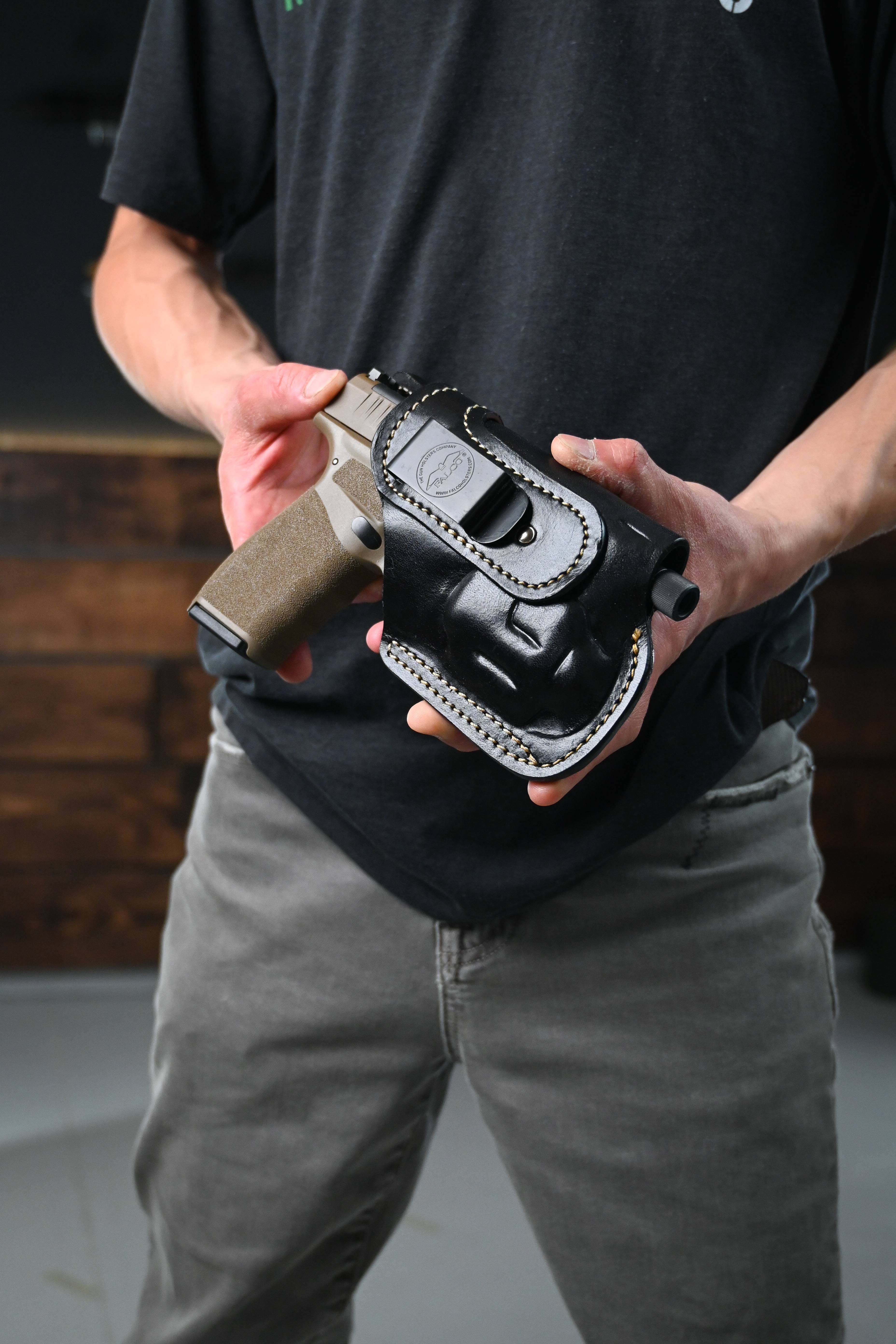 concealed leather gun holster